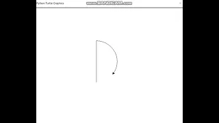 Python Turtle - Draw letter D