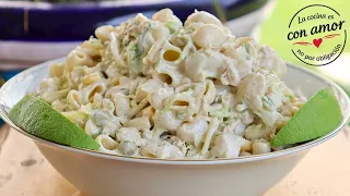 ¡La ENSALADA de CODITOS con ATÚN más CREMOSA y DELICIOSA! 🥗🐟 Receta Fácil y Económica