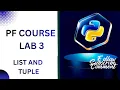 Programming Fundamentals with Python Lab 03 Lists and Tuples in Python