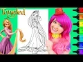 Coloring Princess Rapunzel Tangled Disney Coloring Page Prismacolor Markers KiMMi THE CLOWN
