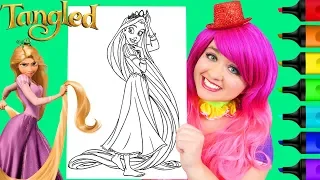 Coloring Princess Rapunzel Tangled Disney Coloring Page Prismacolor Markers KiMMi THE CLOWN
