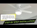 How To Install Ceiling Fan Hunter Anslee Indoor Low Profile Ceiling Fan