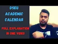 dseu academic calendar full explanation in one