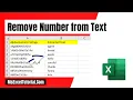 How to Remove Number from Alphanumeric Text Strings In Excel