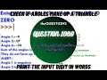 Python Program to check if the give angles can make a Triangle Class 11 Python CS Class 11 CBSE