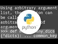 Function with dictionaries as optional arguments - Python