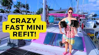 Tropical REFIT of 1986 catamaran (in 1 hour!)  [Ep. 62]