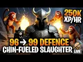 96 99 DEFENCE CHIN-RAMPAGE 250K Monkey Pit Mayhem OSRS Maxing Series LIVE