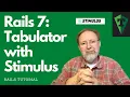 Rails 7 Tabulator Stimulus - Ruby on Rails Tutorial