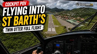 Cockpit POV St Maarten to St Barths Full Flight