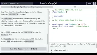 Lesson 18 ES6 Use class Syntax to Define a Constructor Function
