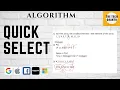 Find the k th Element Quick Select Algorithm Optimizing Quick Sort