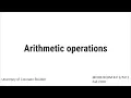 Arithmetic Operations