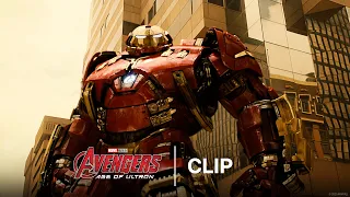 hulkbuster vs hulk fight avengers age of ultron official clip