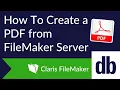 Create PDFs from FileMaker Server Using PHP