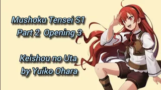 mushoku tensei s1 part 2 op opening 3 full keishou no uta by ohara lyrics