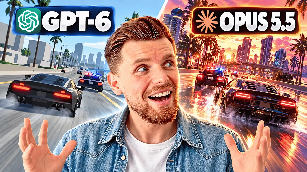 J'ai donné 1h à GPT-6 et Opus 5.5 pour recréer GTA 6: video thumbnail