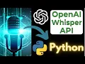 OpenAI Whisper API with Python latest tutorial How to convert mp3 to text AI example