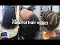 Going to a LUXURY Natural Hair Salon for the first time consultation trim styling Vlogmas Day 3