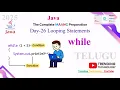 Java while loop Practical Examples in Telugu
