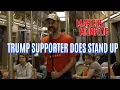 Trump supporter does stand up on the train in NYC