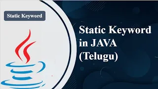 Static Keyword in Java in Telugu