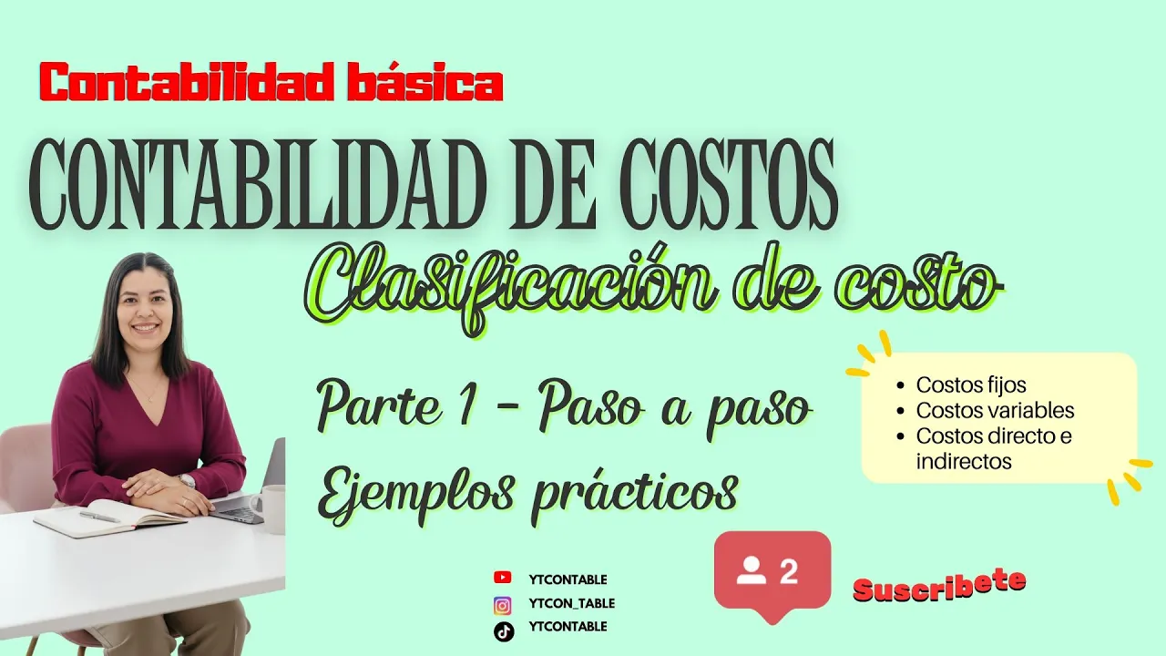 CLASIFICACIÓN DE COSTO | Costos Fijos, Variables, Directos e Indirectos con Ejemplos prácticos