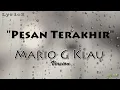 Download Lagu LYODRA - Pesan Terakhir - Mario G Klau Version. [LYRICS] Genggam Tanganku Sayang...