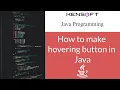 Java Tutorial Hover effect in Java Swing