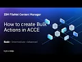 How to create Bulk Actions with a Script in ACCE