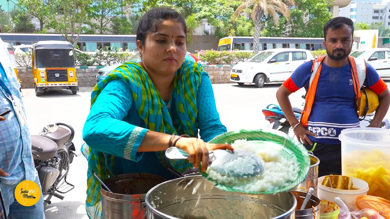 Hyderabad Famous Satya Didi Unlimited Non Veg Thali Rs. 90/- Only l Indian Street Food