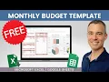 FREE Monthly Household Budget Spreadsheet Template GOOGLE SHEETS and EXCEL Personal Finance