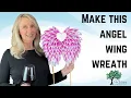 How to make mini angel wings for a cemetery grave - spring wreath