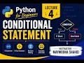 Lecture 4 How to use if else in python Python for Beginners Python LearnPython