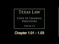 Texas Code of Criminal Procedure 1 01-3
