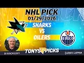 Sharks vs Oilers NHL Betting Odds Picks 26 Night Moves Show