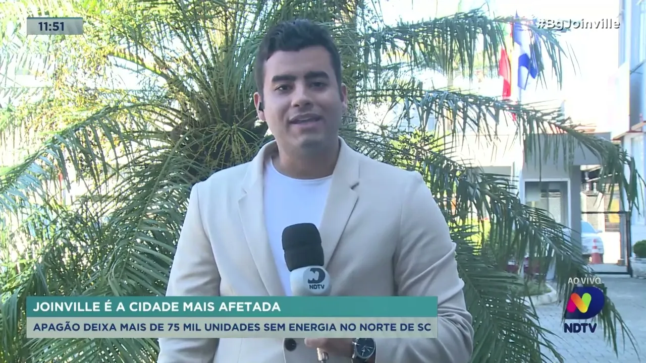 Joinville é a cidade mais afetada! Apagão deixa mais de 75 mil unidades sem energia no Norte de SC