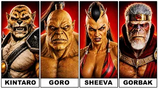 A BRUTAL RAÇA DO GORO! TODOS 8 SHOKAN DE MORTAL KOMBAT EXPLICADOS