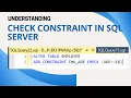 18 Check constraint in sql server