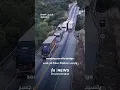 Truck brake failure in Brazil sends car off a bridge