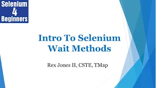 Intro To Wait Methods 19