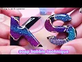 soap bubble technique in resin letter new resin design Resin Art Resin Crafts DIY Gifts