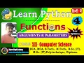 Functions in Python - Part 4 Arguments Parameters In Hindi