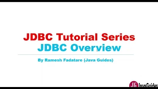 JDBC Tutorial - Part 0 JDBC Overview