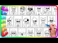 Incredibox SPRUNKI Coloring Pages - Cardboard Satisfying Coloring SPRUNKI characters