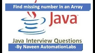 How to find Missing Number In Array - Java Interview Question