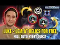 Leia and Luke at Relics For Free Easiest Journey Quest So Far SWGOH