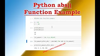 Python abs Function Example