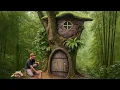 Download Lagu Alone in the Forest: Building a Hidden Shelter INSIDE a GIANT Hollow Tree