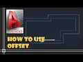 Autocad 2020 - How to use Offset 4 examples in 4 minutes
